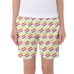 Lesbian Pride Flag Pattern Women s Basketball Shorts by avandelforestdesigns2