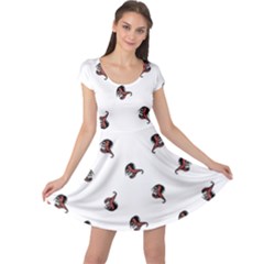 Ugly Monster Fish Drawing Cap Sleeve Dress by dflcprintsclothing