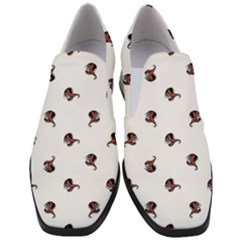 Ugly Monster Fish Drawing Women Slip On Heel Loafers by dflcprintsclothing