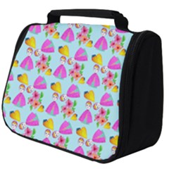 Girl With Hood Cape Heart Lemon Pattern Blue Full Print Travel Pouch (big) by snowwhitegirl