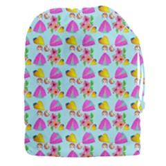 Girl With Hood Cape Heart Lemon Pattern Blue Drawstring Pouch (3xl) by snowwhitegirl