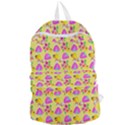 Girl With Hood Cape Heart Lemon Pattern Yellow Foldable Lightweight Backpack View1