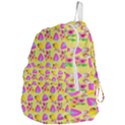 Girl With Hood Cape Heart Lemon Pattern Yellow Foldable Lightweight Backpack View4