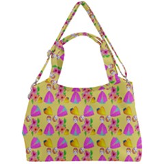 Girl With Hood Cape Heart Lemon Pattern Yellow Double Compartment Shoulder Bag by snowwhitegirl