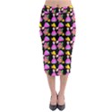 Girl With Hood Cape Heart Lemon Pattern Black Midi Pencil Skirt View1