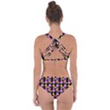 Girl With Hood Cape Heart Lemon Pattern Black Criss Cross Bikini Set View2