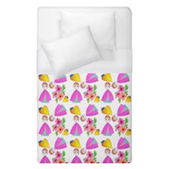 Girl With Hood Cape Heart Lemon Pattern White Duvet Cover (single Size) by snowwhitegirl