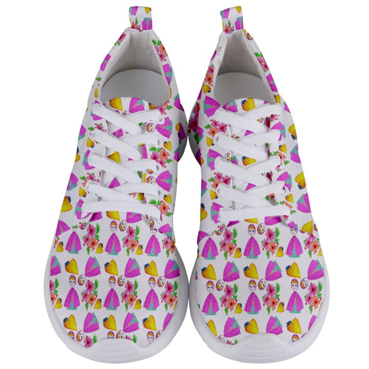 Girl With Hood Cape Heart Lemon Pattern White Men s Lightweight Sports Shoes