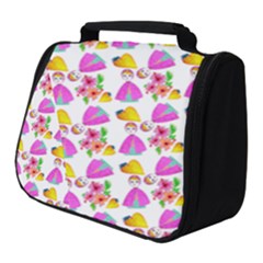 Girl With Hood Cape Heart Lemon Pattern White Full Print Travel Pouch (small) by snowwhitegirl