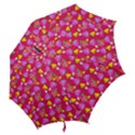 Girl With Hood Cape Heart Lemon Pattern Pink Hook Handle Umbrellas (Small) View2