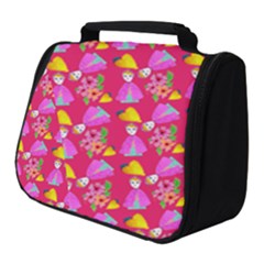 Girl With Hood Cape Heart Lemon Pattern Pink Full Print Travel Pouch (small) by snowwhitegirl