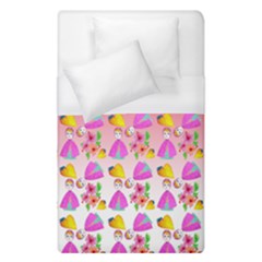 Girl With Hood Cape Heart Lemon Pattern Red Ombre Duvet Cover (single Size) by snowwhitegirl