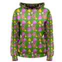 Girl With Hood Cape Heart Lemon Pattern Green Women s Pullover Hoodie View1