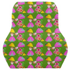 Girl With Hood Cape Heart Lemon Pattern Green Car Seat Back Cushion  by snowwhitegirl