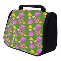 Girl With Hood Cape Heart Lemon Pattern Green Full Print Travel Pouch (small) by snowwhitegirl