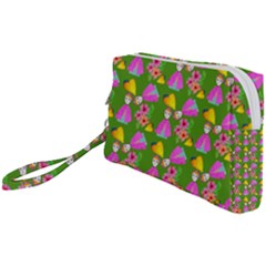 Girl With Hood Cape Heart Lemon Pattern Green Wristlet Pouch Bag (small) by snowwhitegirl