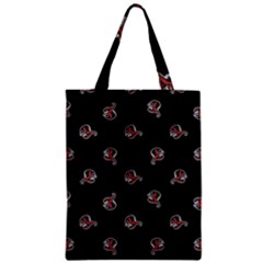 Ugly Monster Fish Motif Print Pattern Zipper Classic Tote Bag by dflcprintsclothing