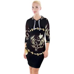 Img-1585062187612 Quarter Sleeve Hood Bodycon Dress