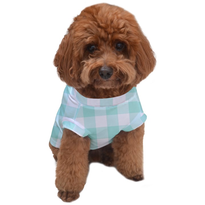 Mint Green Gingham Dog T-Shirt