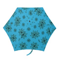 Blue Repeat Pattern Mini Folding Umbrellas