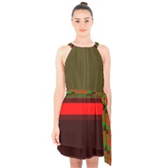 Sherellerippydec42019dddc2 Sherellerippydec42019dddc5 Halter Collar Waist Tie Chiffon Dress by SERIPPY