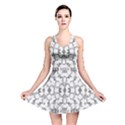 Grey And White Abstract Geometric Print Reversible Skater Dress View1