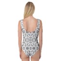 Grey And White Abstract Geometric Print Princess Tank Leotard  View2