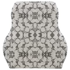 Grey And White Abstract Geometric Print Car Seat Velour Cushion  by dflcprintsclothing