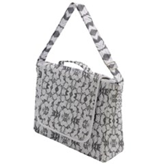 Grey And White Abstract Geometric Print Box Up Messenger Bag