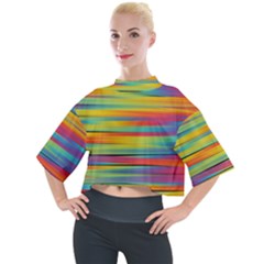 Rainbow Swirl Mock Neck Tee