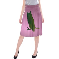 Owl Bird Branch Nature Animal Midi Beach Skirt