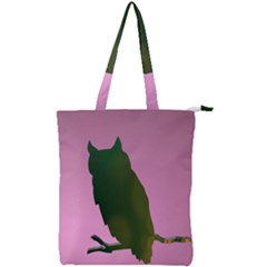 Owl Bird Branch Nature Animal Double Zip Up Tote Bag by HermanTelo