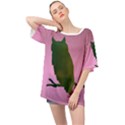 Owl Bird Branch Nature Animal Oversized Chiffon Top View1