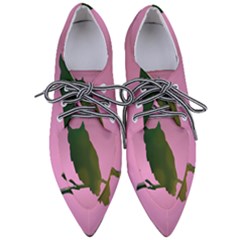 Owl Bird Branch Nature Animal Pointed Oxford Shoes