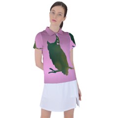 Owl Bird Branch Nature Animal Women s Polo Tee