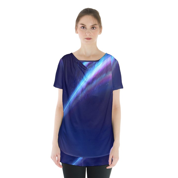 Light Fleeting Man s Sky Magic Skirt Hem Sports Top