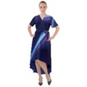 Light Fleeting Man s Sky Magic Front Wrap High Low Dress View1