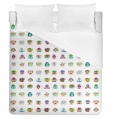 All The Aliens Teeny Duvet Cover (queen Size) by ArtByAng