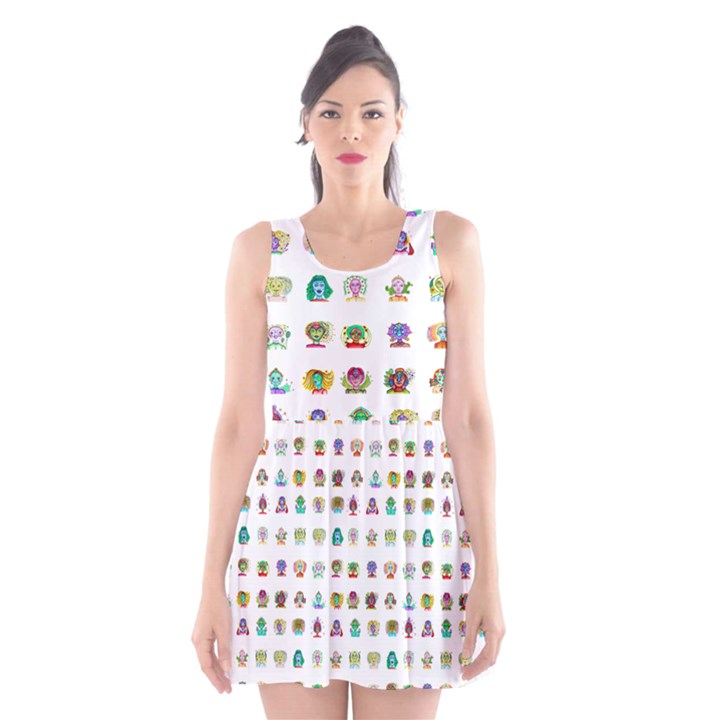 All The Aliens Teeny Scoop Neck Skater Dress