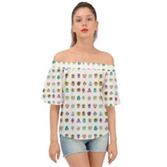 All The Aliens Teeny Off Shoulder Short Sleeve Top by ArtByAng