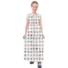 All The Aliens Teeny Kids  Short Sleeve Maxi Dress by ArtByAng