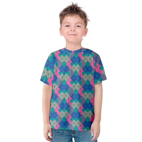 Geo Puzzle Kids  Cotton Tee by tmsartbazaar