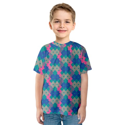 Geo Puzzle Kids  Sport Mesh Tee by tmsartbazaar