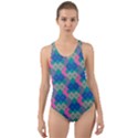 Geo Puzzle Cut-Out Back One Piece Swimsuit View1