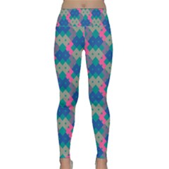 Geo Puzzle Lightweight Velour Classic Yoga Leggings