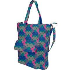 Geo Puzzle Shoulder Tote Bag