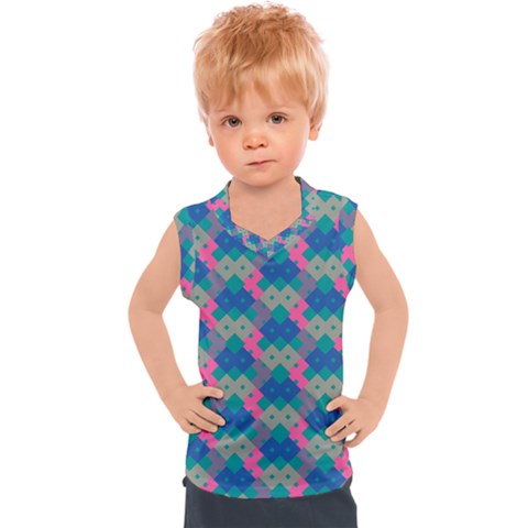 Geo Puzzle Kids  Sport Tank Top by tmsartbazaar