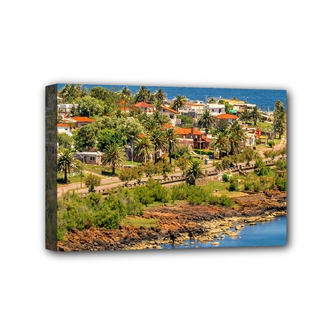 Punta Colorada Aerial Landscape Scene, Uruguay Mini Canvas 6  X 4  (stretched) by dflcprintsclothing