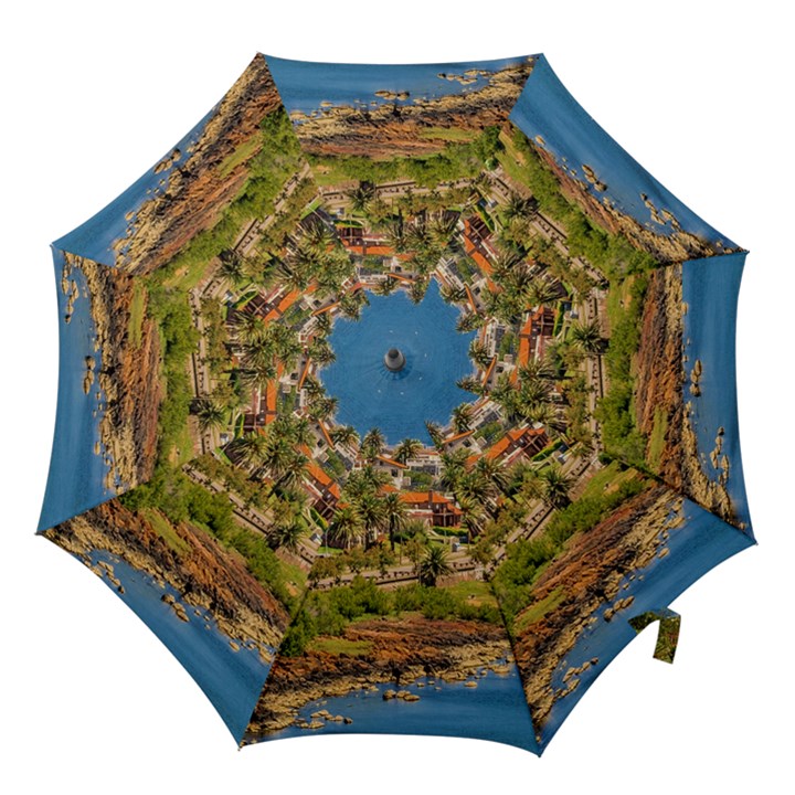 Punta Colorada Aerial Landscape Scene, Uruguay Hook Handle Umbrellas (Large)