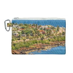 Punta Colorada Aerial Landscape Scene, Uruguay Canvas Cosmetic Bag (large)